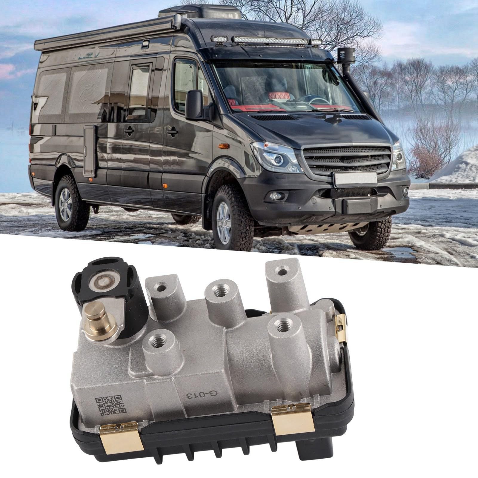 Elektroniczny turbo aktuator, profesjonalna wydajność, metal ABS, zamiennik do Mercedes Sprinter 3.0L OM642 2007 2014, oryginalny turbo aktuator 7773185001S 7773185002S 777318181