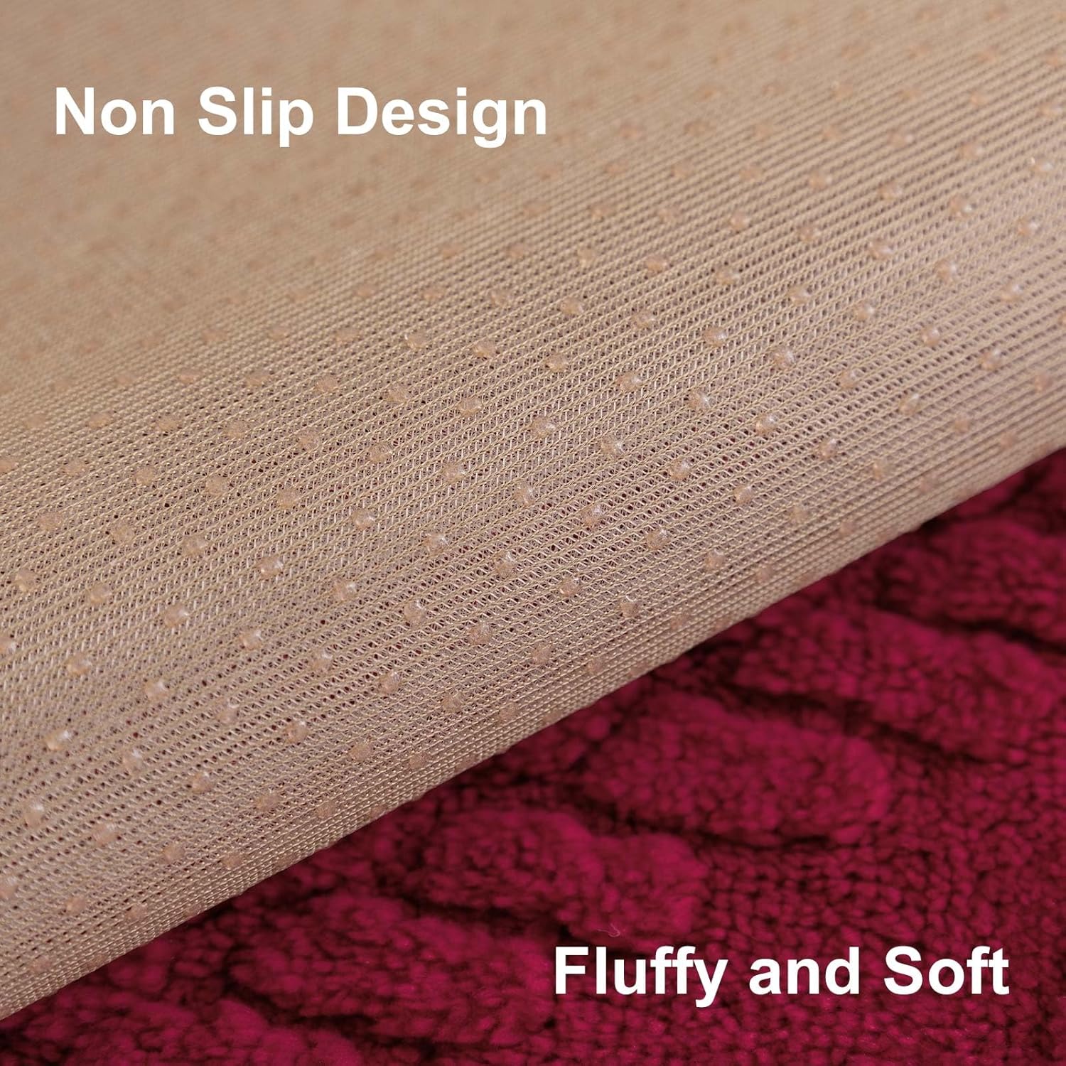 Soft Plush Couch Cover, Non Slip Fluffy Sectional Sofa Covers for 3 Cushion Couch Sofa L Sharped Sofa Slipcover for Pets, Furniture Protector (1 PCS 36"x70" Red)