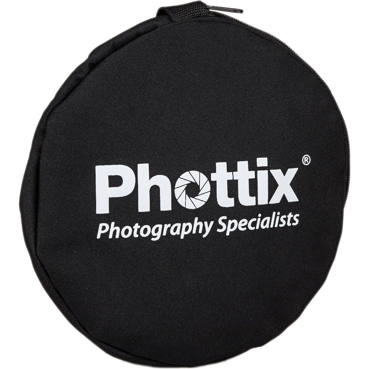Phottix 5-In-1 Premium Reflector With Handles Black 80 cm