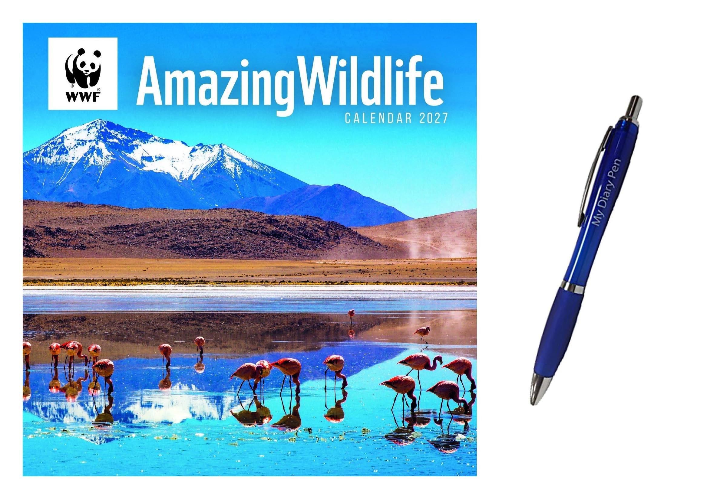 Amazing Wildlife WWF Wall Calendar 2027 + EXCLUSIVE LIMITED EDITION PEN