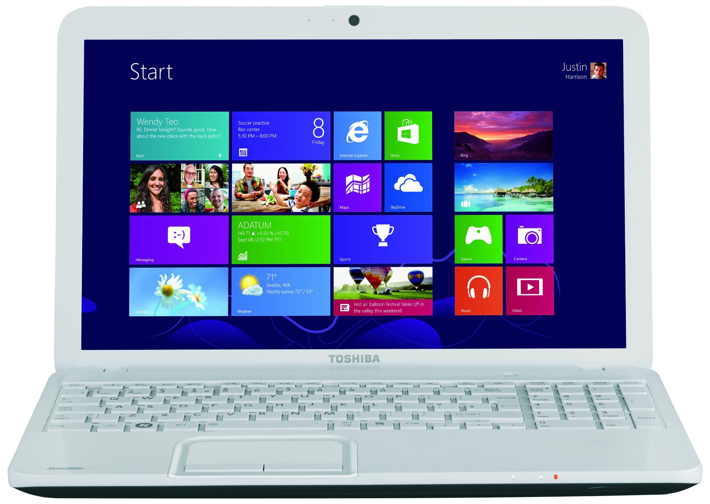 Toshiba Satellite C855-2F0 15.6-inch Notebook (White)-(Intel Core