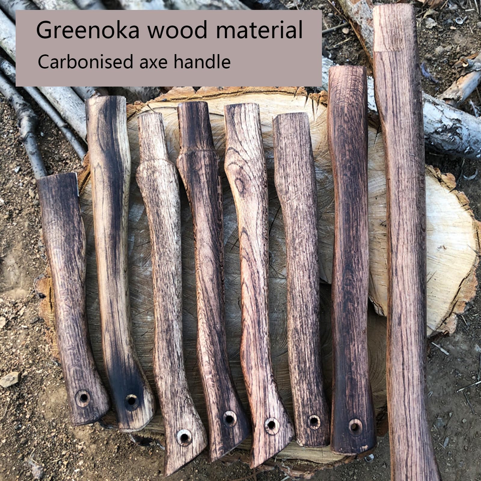 Wood Replacement Handle for Camp, Axe Handles Replacement, Hatchet Handle Replacement, Axe Wooden Axe Handle (17in)