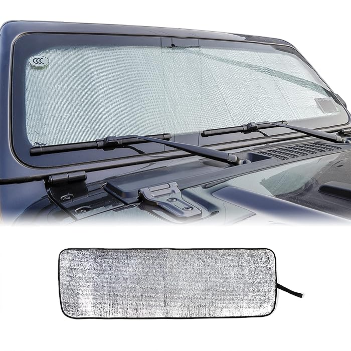 Buy Voodonala for Jeep JL Windshield Sunshade Window Sun Shade Foldable