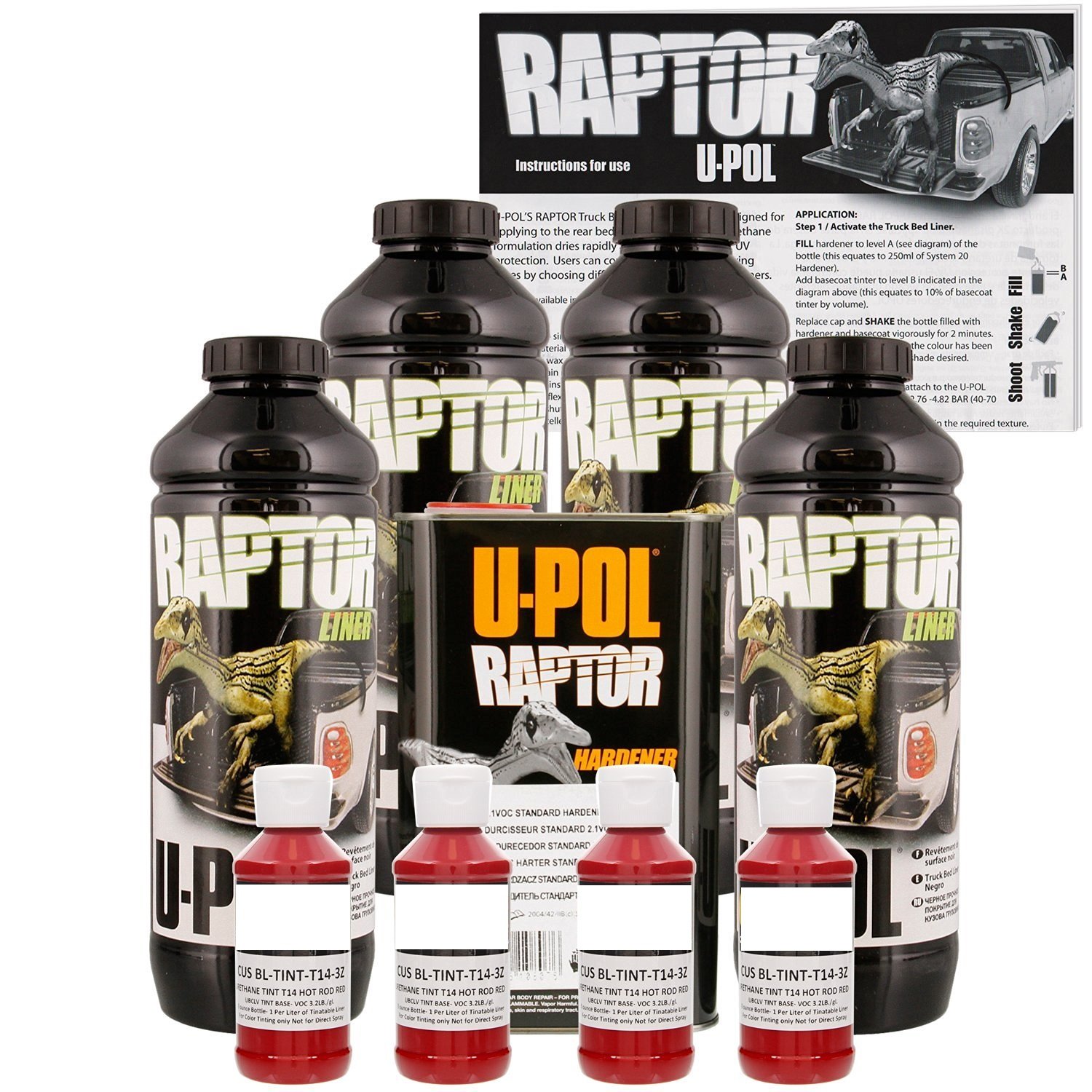 Amazon.com: U-POL Raptor Hot Rod Red Urethane Spray-On Truck Bed