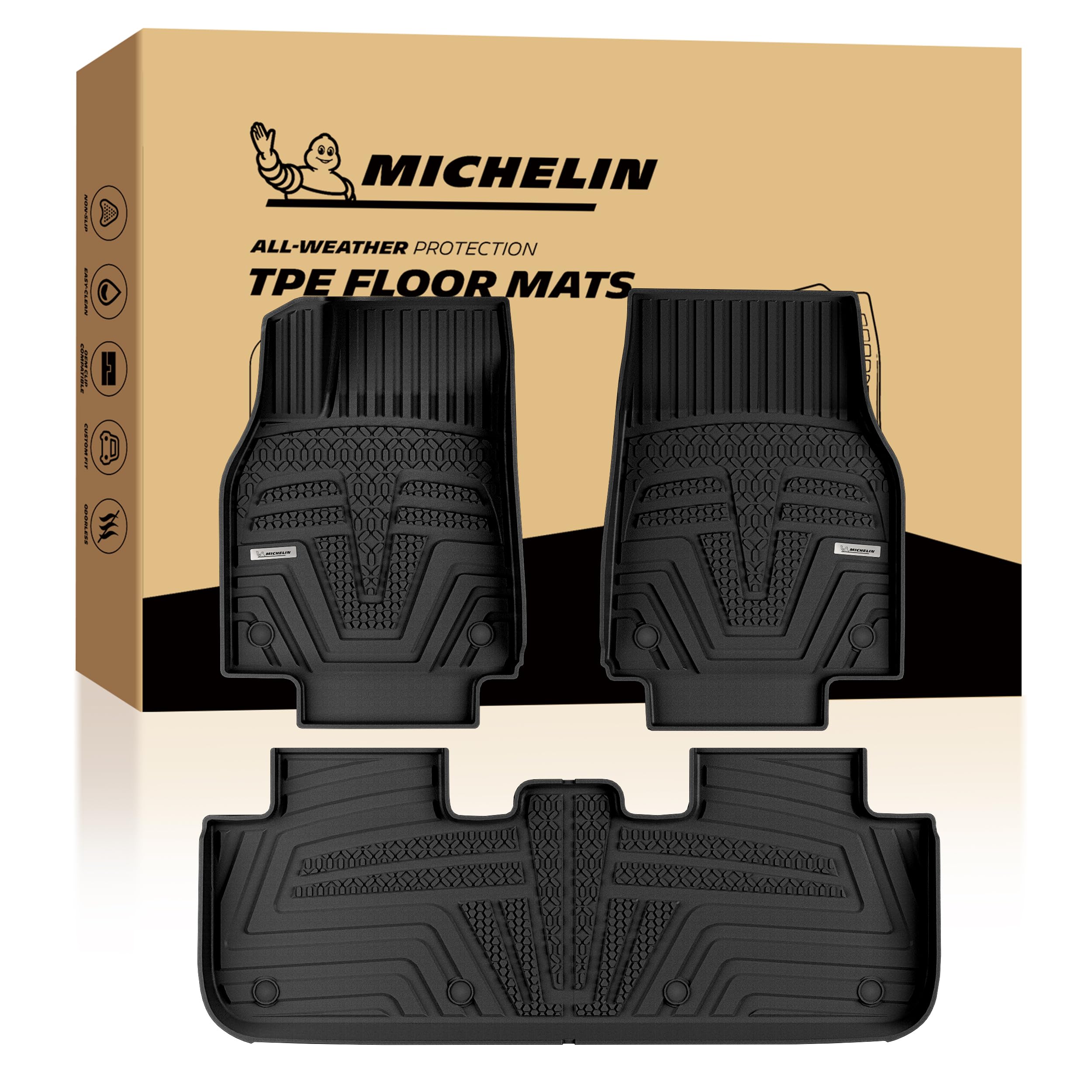 Michelin Vehicle Mat for 2025-2027 Tesla Model Y Juniper 5 Seat (3 Piece)