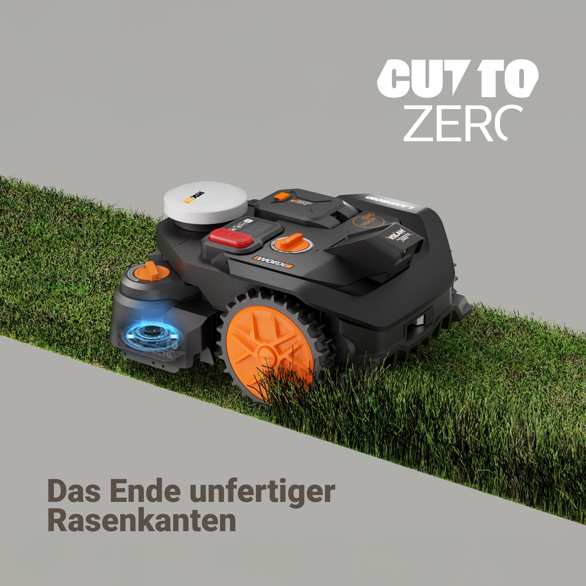 WORX WA0925 Cut-to-Zero Edge Cutting Modul, Edge-Trimming-Aufsatz für Vision Cloud S/M Modelle (ermöglicht randnahes Mähen für maximale Flächenausnutzung) - 3