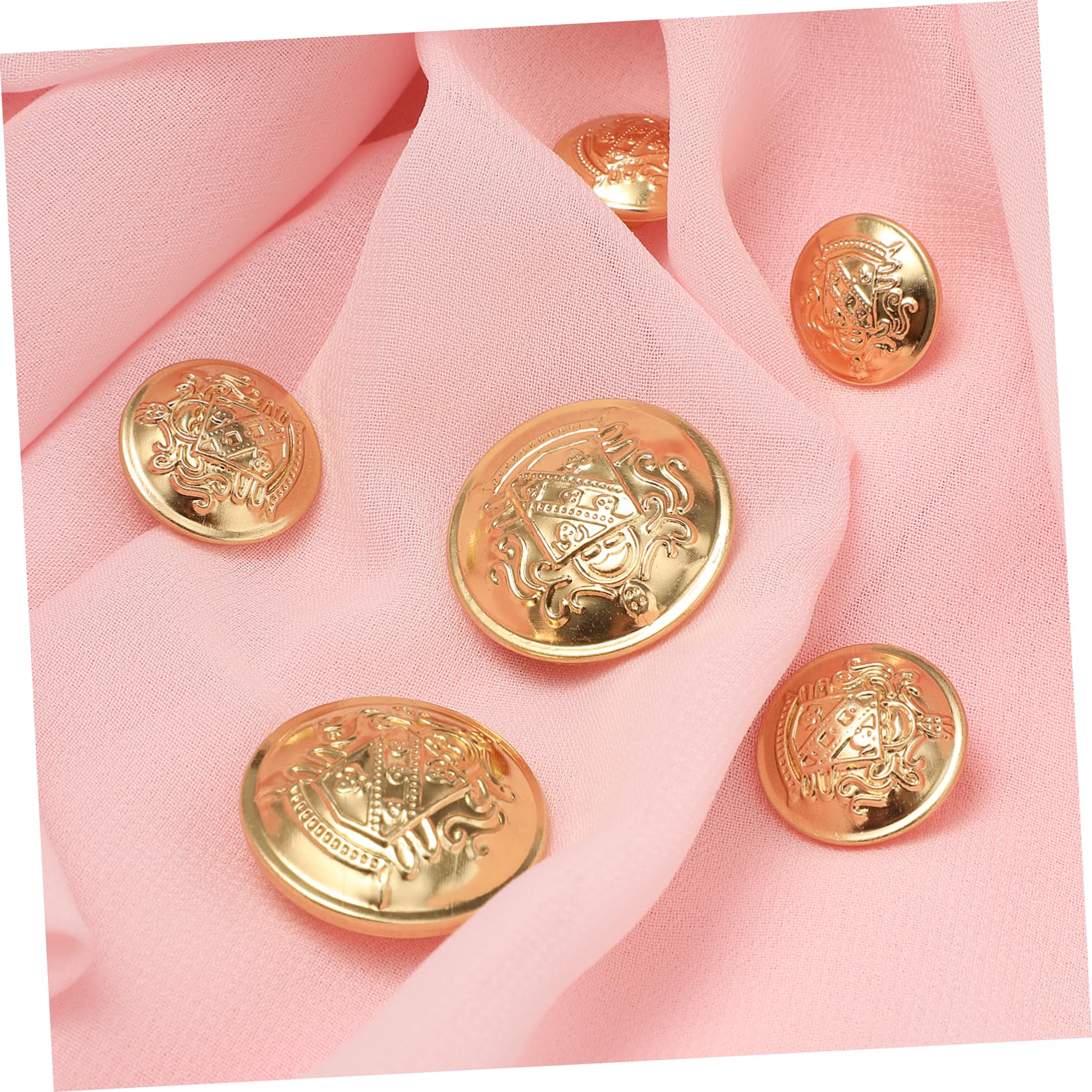 SHINEOFI 10 Set Di Bottoni in Ottone Vintage Di Varie Dimensioni Per Abbigliamento Bottoni Da Cucito in Metallo Per Blazer Cappotti Uniformi 15 Mm 18 Mm 20 Mm 25 Mm 40 Pezzi*10