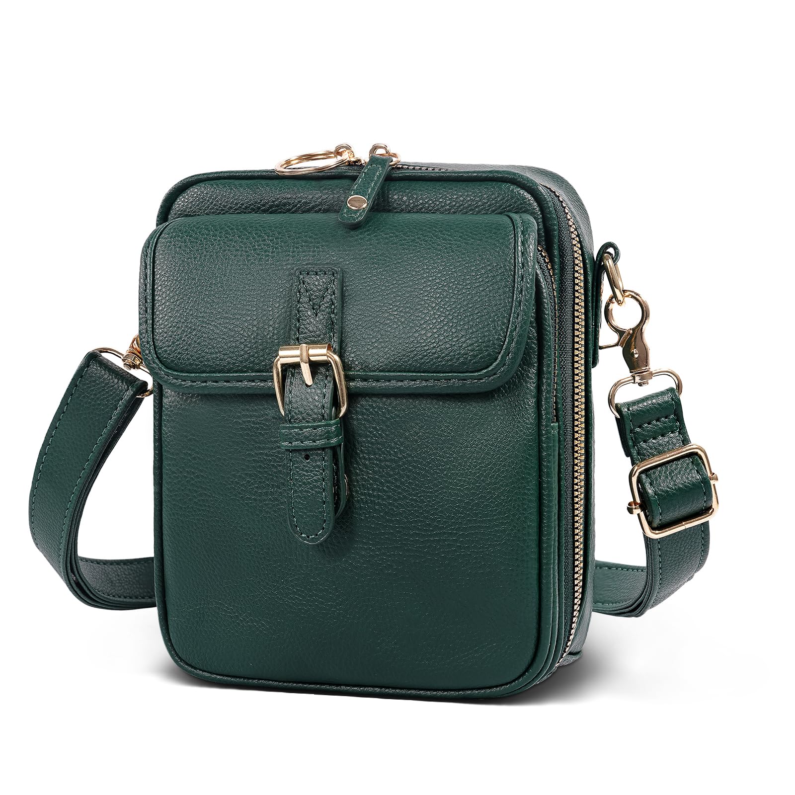 Vintage Messenger Bag,Womens Large Capacity Crossbody Leather Bags,Mini Shoulder Sling Pouch with Card Slots(6.1x3x8 inch)