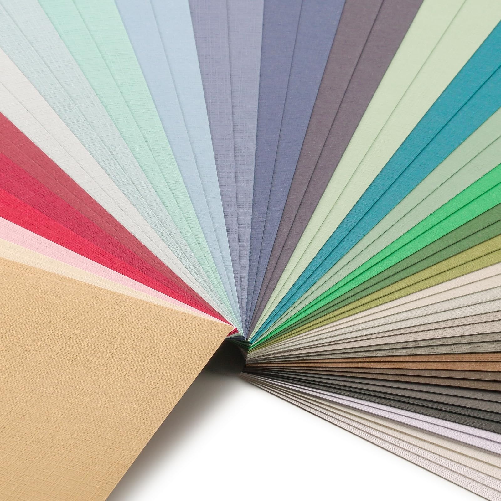 Florence Linen Cardstock 12 x 12 inches, 30 Colours, 60 Sheets of 250 GSM Coloured Paper - Image 2