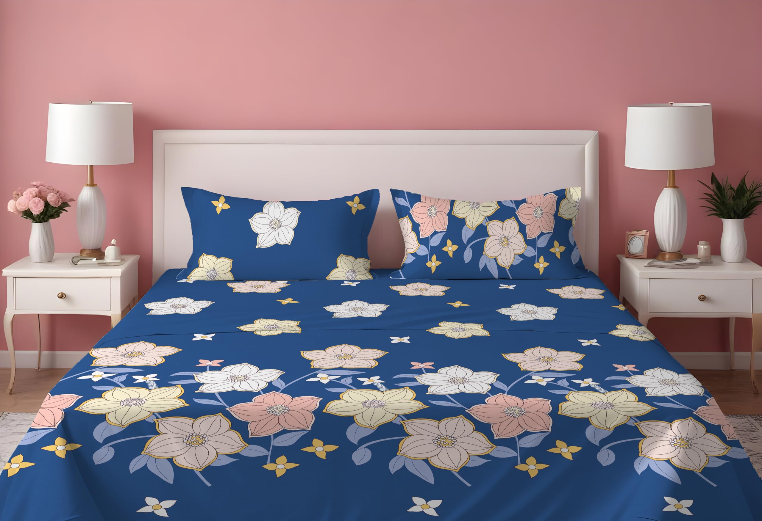 See full amazon price history chart for DREAMLET Presents Luxurious Supersoft Cotton Feel 210Tc King Size Flat Double Bedsheets Size (90x100 Inch) with 2 Pillow Covers Color (Blue, Flat) DREAMLET Presents Luxurious Supersoft Cotton Feel 210Tc King Size Flat Double Bedsheets Size (90x100 Inch) with 2 Pillow Covers Color (Blue, Flat) (B0D7ZSJYF7) Amazon Price History, Amazon Price Tracker