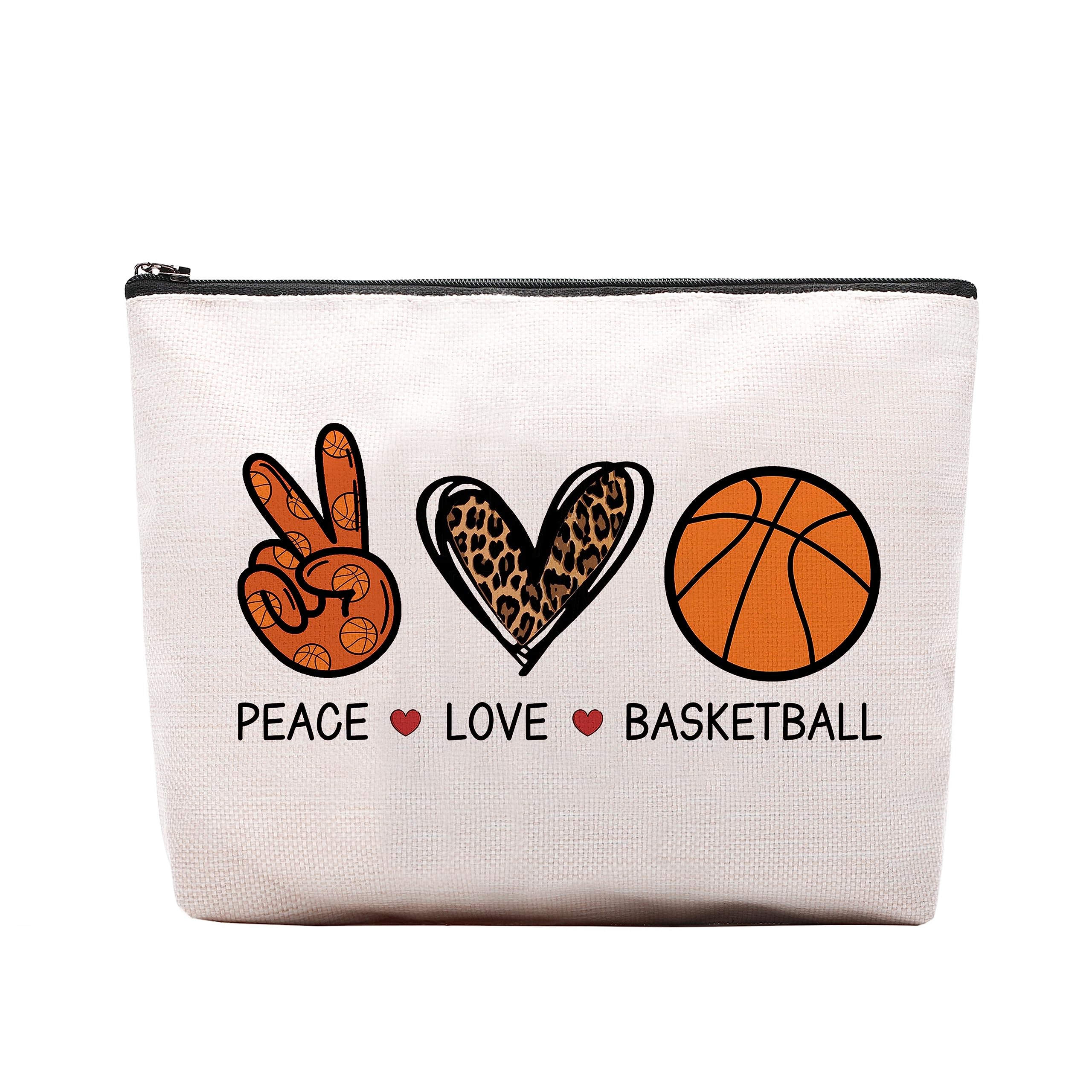 CEASQVAA Basketball Gifts for Women - Cosmetic Bag Gifts for Players, Fans & Friends - Travel Makeup Pouch