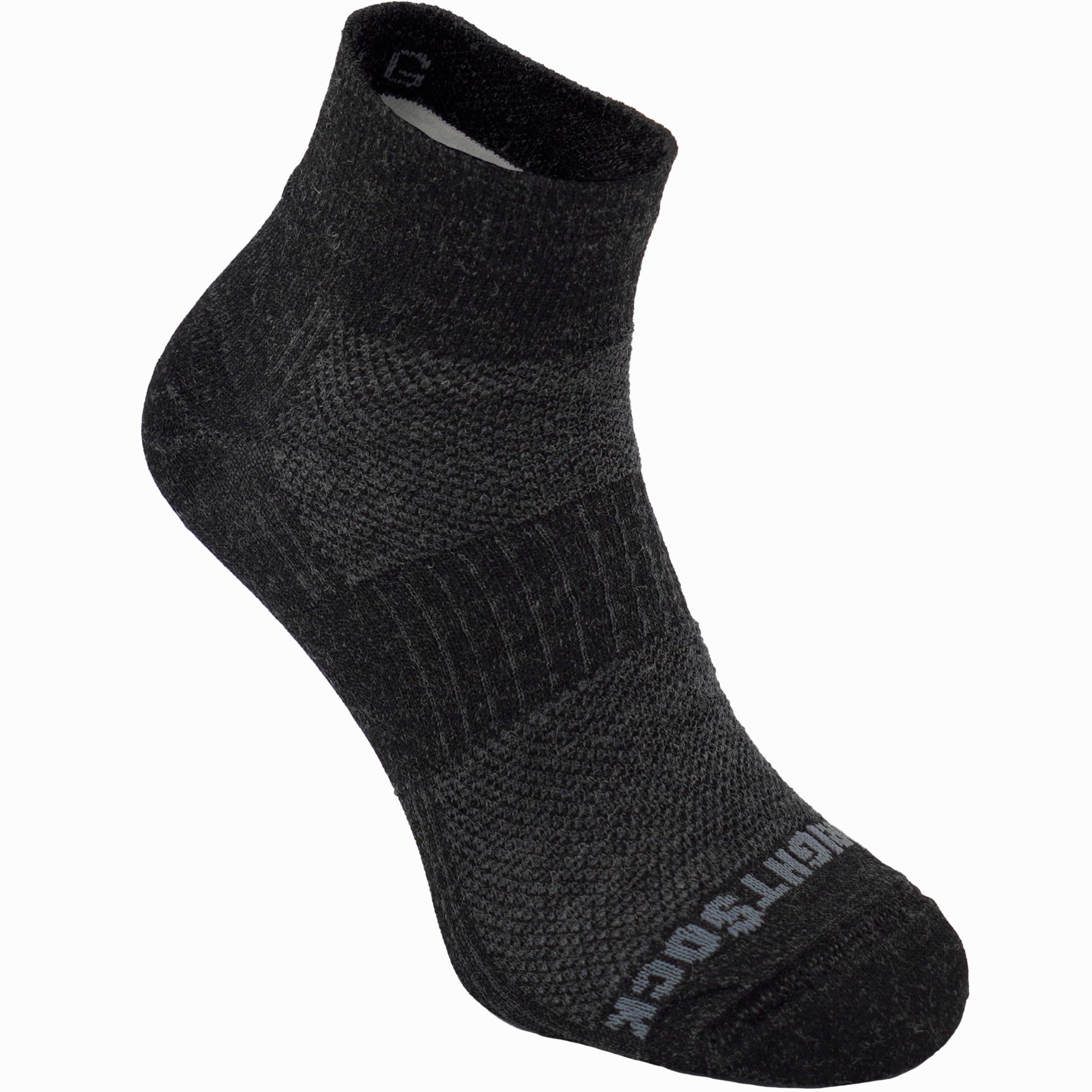 Wrightsock Merino CoolMesh II Quarter Anti Blister Socks – Merino Wool Hiking Socks for Men & Women – Moisture Wicking, Breathable & Cooling Sock – Double Layer Blister Sock – Made in USA
