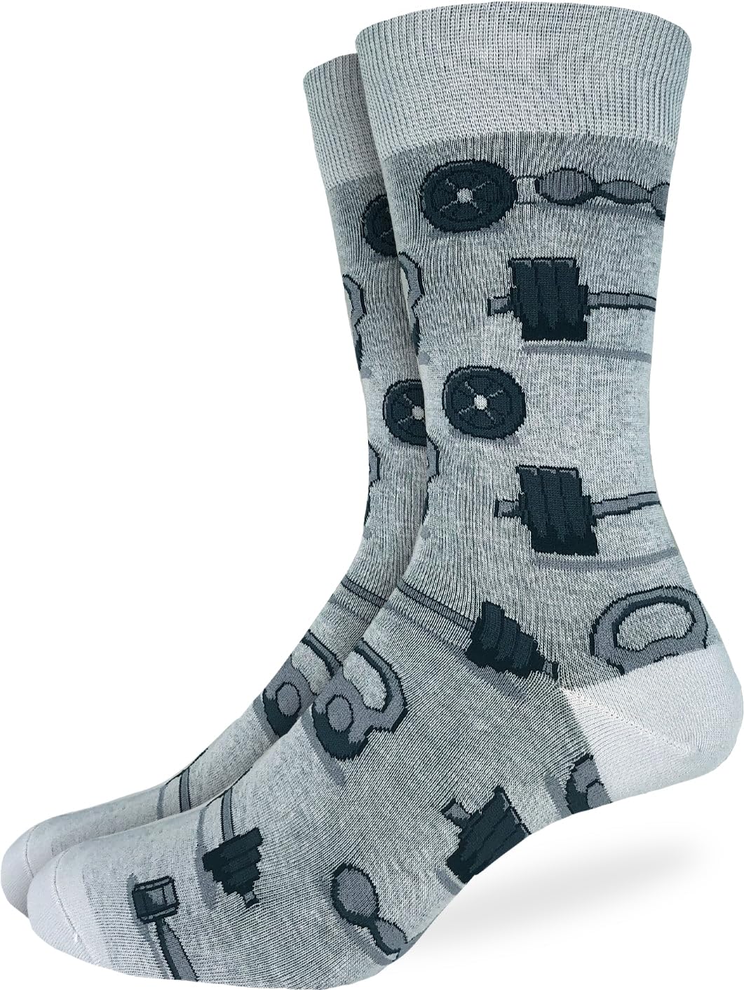 Men's Weights & Dumbbells Socks, Adult, Shoe Size 7-12