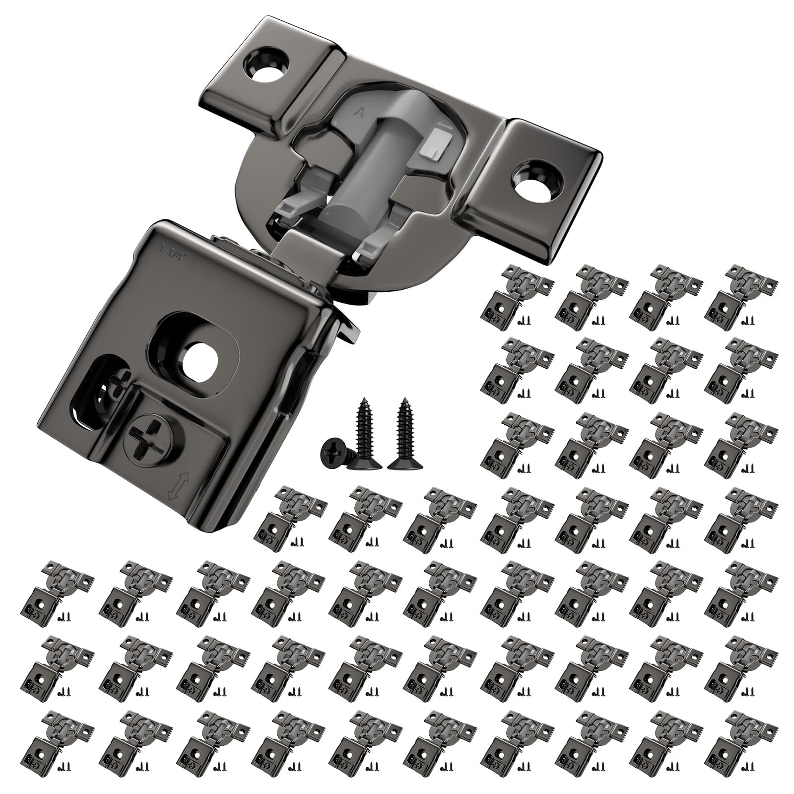 Mousike Soft Close Hinges - 40 Pack for Kitchen Cabinets -10