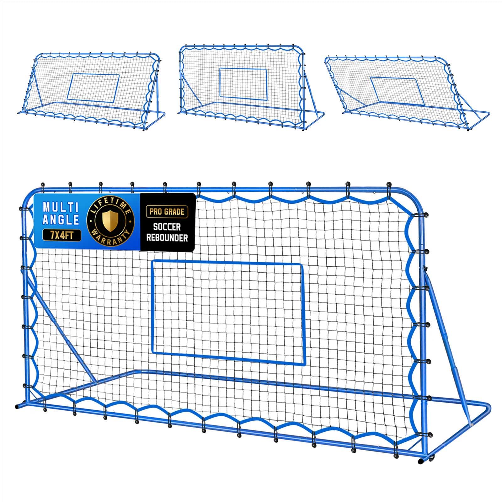 Winthai 7x3.7FT Soccer Rebounder Net, Quick-Switch Angle Soccer Training for Control Passing Practice, Easy Setup Rebounder Gifts Aids & Equipment for Kids,Teens & Adults