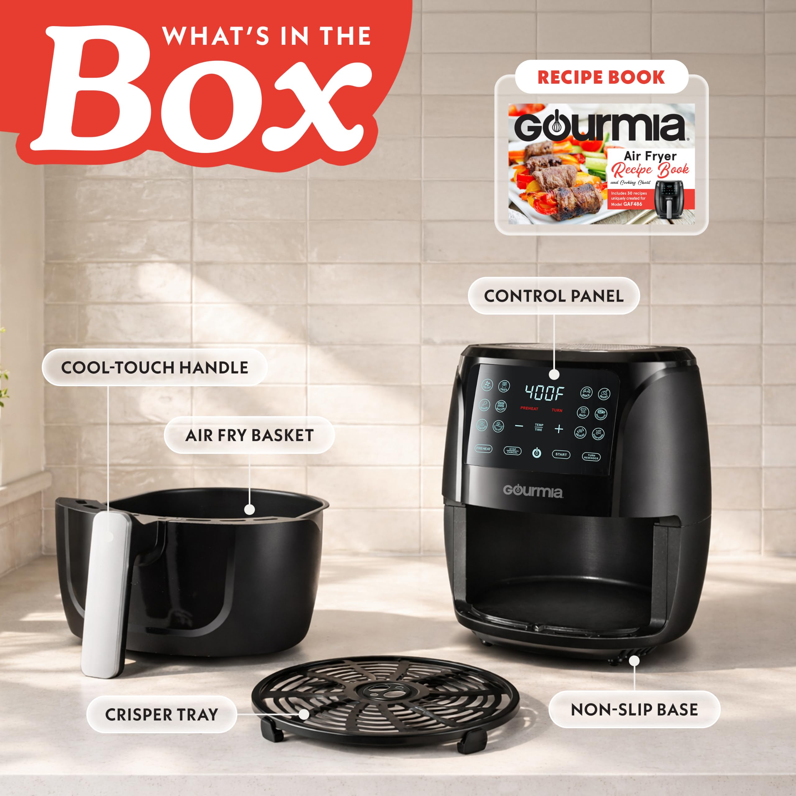 Amazon.com: Gourmia Air Fryer - 4 Qt Capacity, FryForce360º