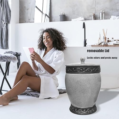 Miniatura 2 de Juego de 6 accesorios de baño que incluye basura, vaso, soportes para cepillos de dientes, jaboneras, dispensador de jabón y cepillo de inodoro,