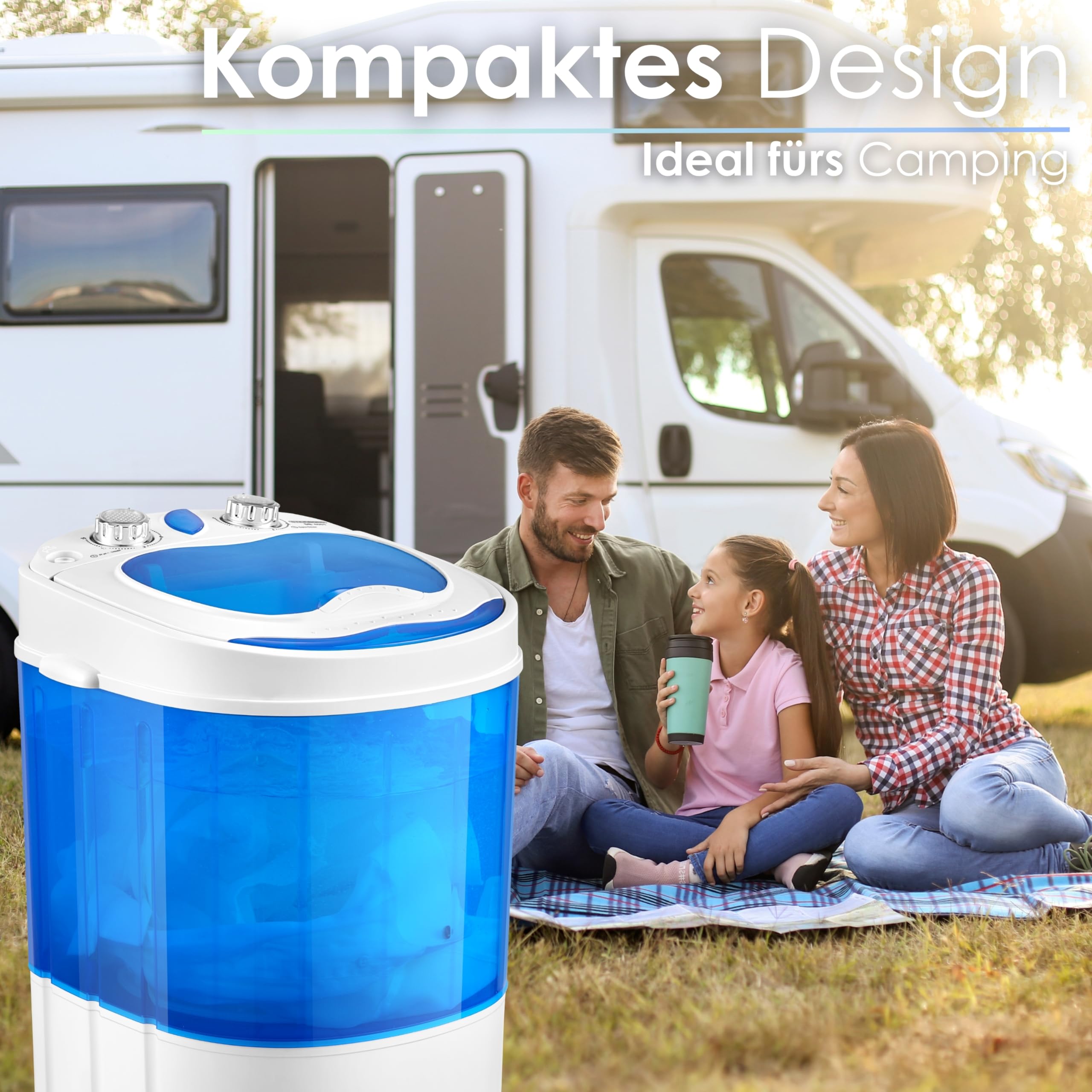 Mini Waschmaschine mit Schleuder Waschautomat bis 3 KG 2 Kammern Schleuderkammer bis 1 Kg Reisewaschmaschine Camping Mobile Waschmaschine Toploader Miniwaschmaschine