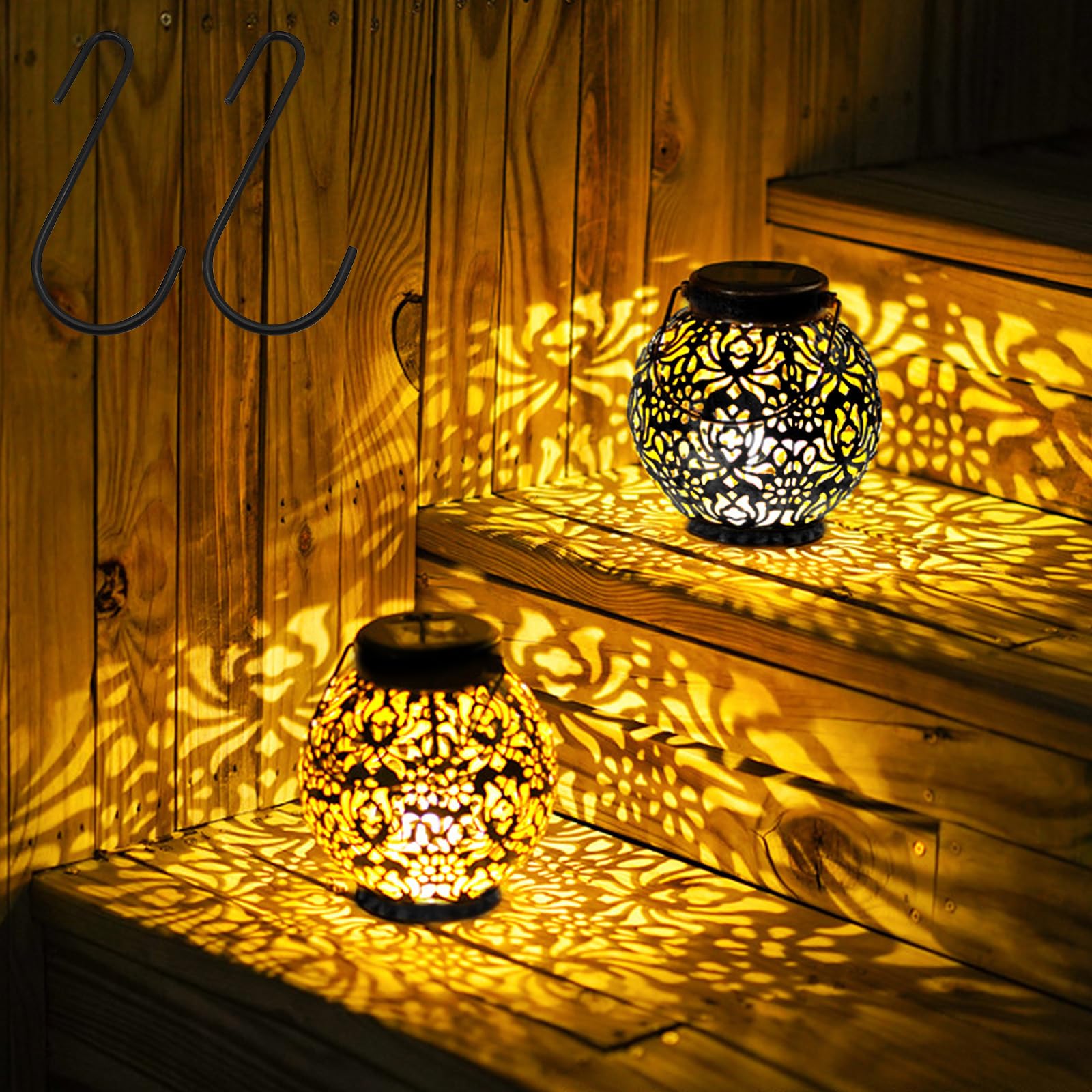 Solar Light Spiral LED Lantern (Ferrous Metals)