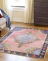 Vista 11 de Unique Loom Timeless Collection - Alfombra de área - Thomas (2' x 3' 1" ovalada, negro y blanco/gris)