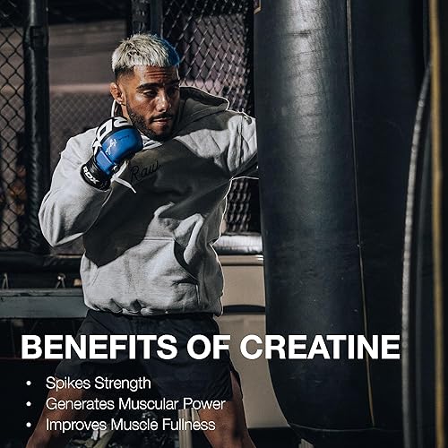 Miniatura 4 de RAW Paquetes de sticks de monohidrato de creatina para llevar, sin sabor  5g de creatina micronizada por porción  Apoyo para la fuerza muscular,