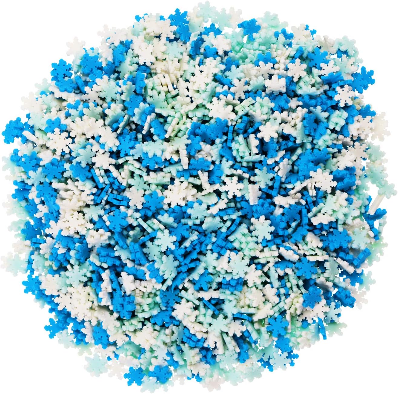 Penta Angel Flatback Resin Slime Accessories 50g Multi Colored Clay Sprinkles Decorations for Slime Charm Filler Fake Candy Chocolate Cake Dessert Particles Toy and Crafts (6mm-Snowflake)