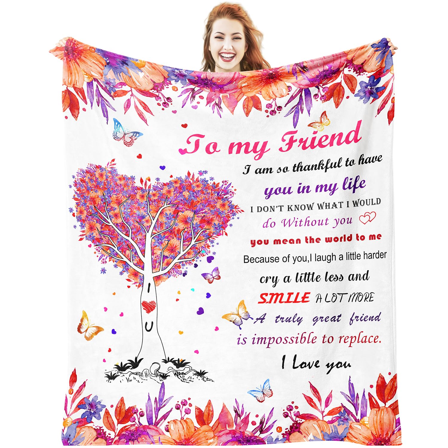Friends Blankets for Womens Birthday Gifts，Friendship Gifts for Female for Woman,Birth-Day Gifts for Women Friendship，Birthday Blankets Gifts for Women 60"x50"