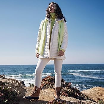 Amazon.com: Lands' End Womens Packable Chevron Hooded Long