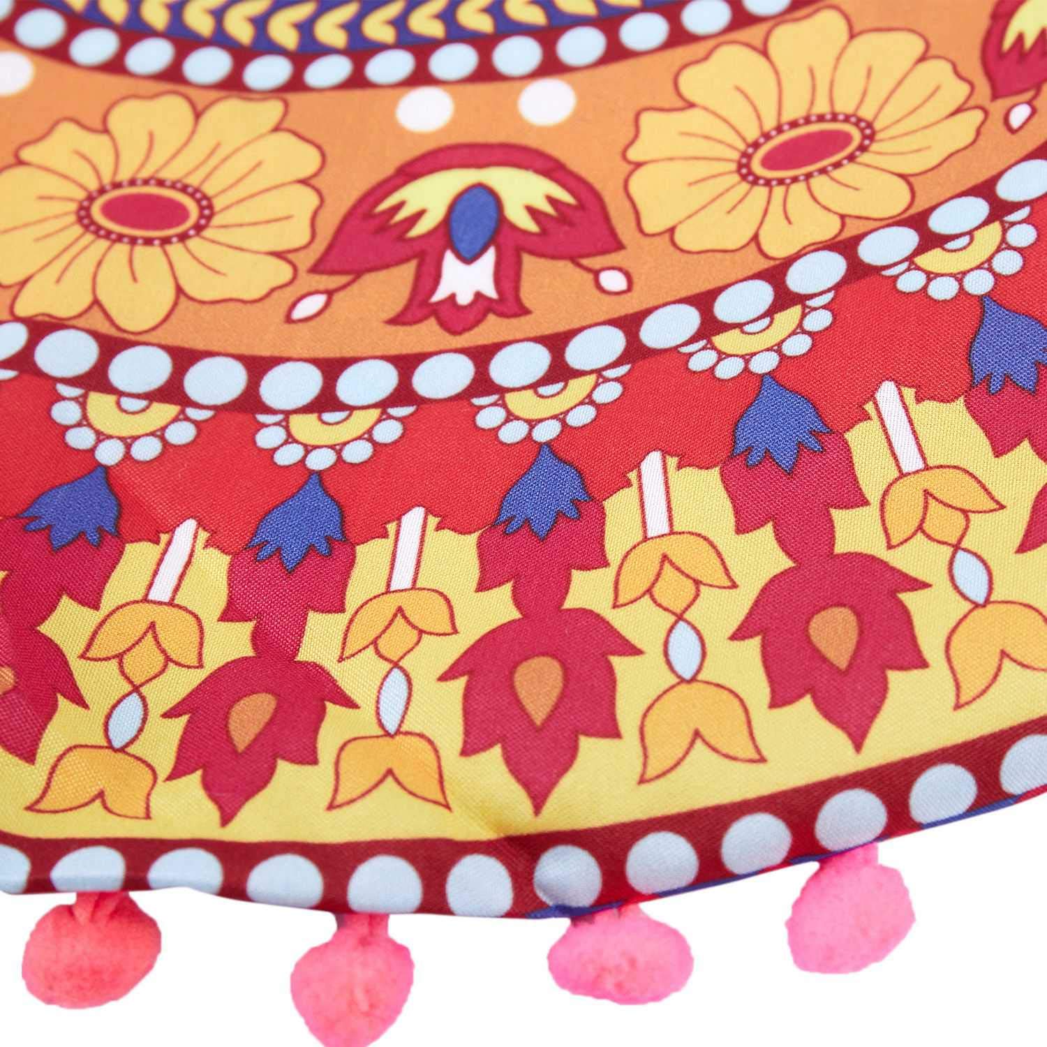 Pasuihcay Indian Mandala Floor Round Cushion Cushions Cover Case 13