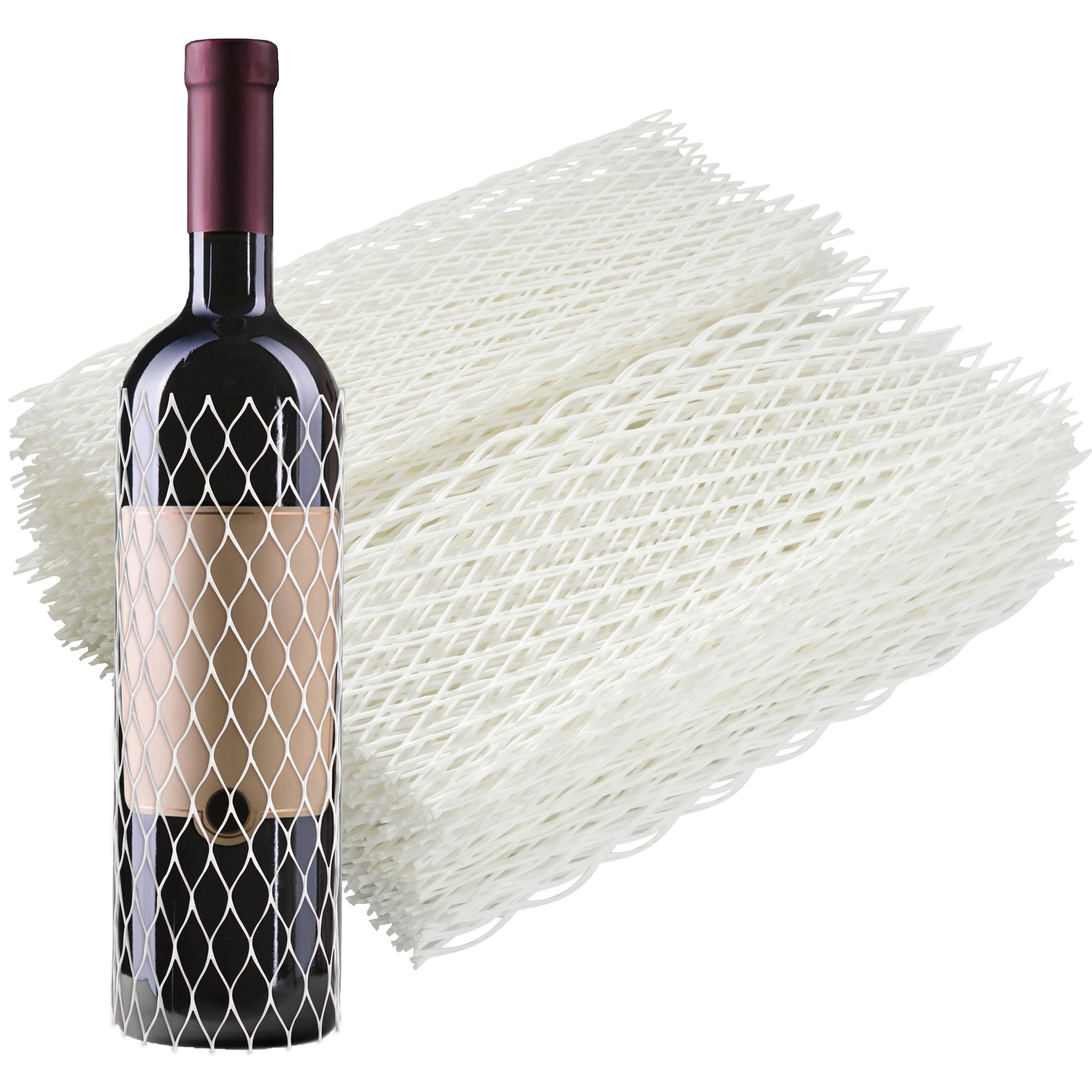 4 pezzi Protezione per bottiglie di vino e Carta per imballaggio a nido d'ape Riutilizzabili per Bottiglie di liquore in vetro per imballaggio e trasporto sicuri