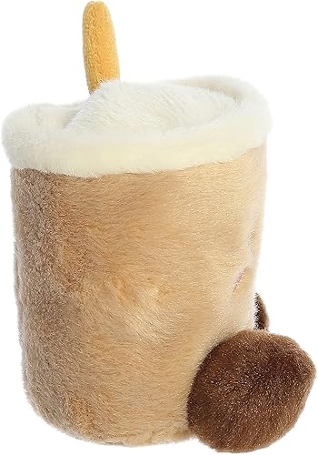 Miniatura 3 de Aurora® Adorable Palm Pals™ Milky Tea Boba™ Animal de peluche, diversión de bolsillo, juego sobre la marcha, marrón, 5 pulgadas