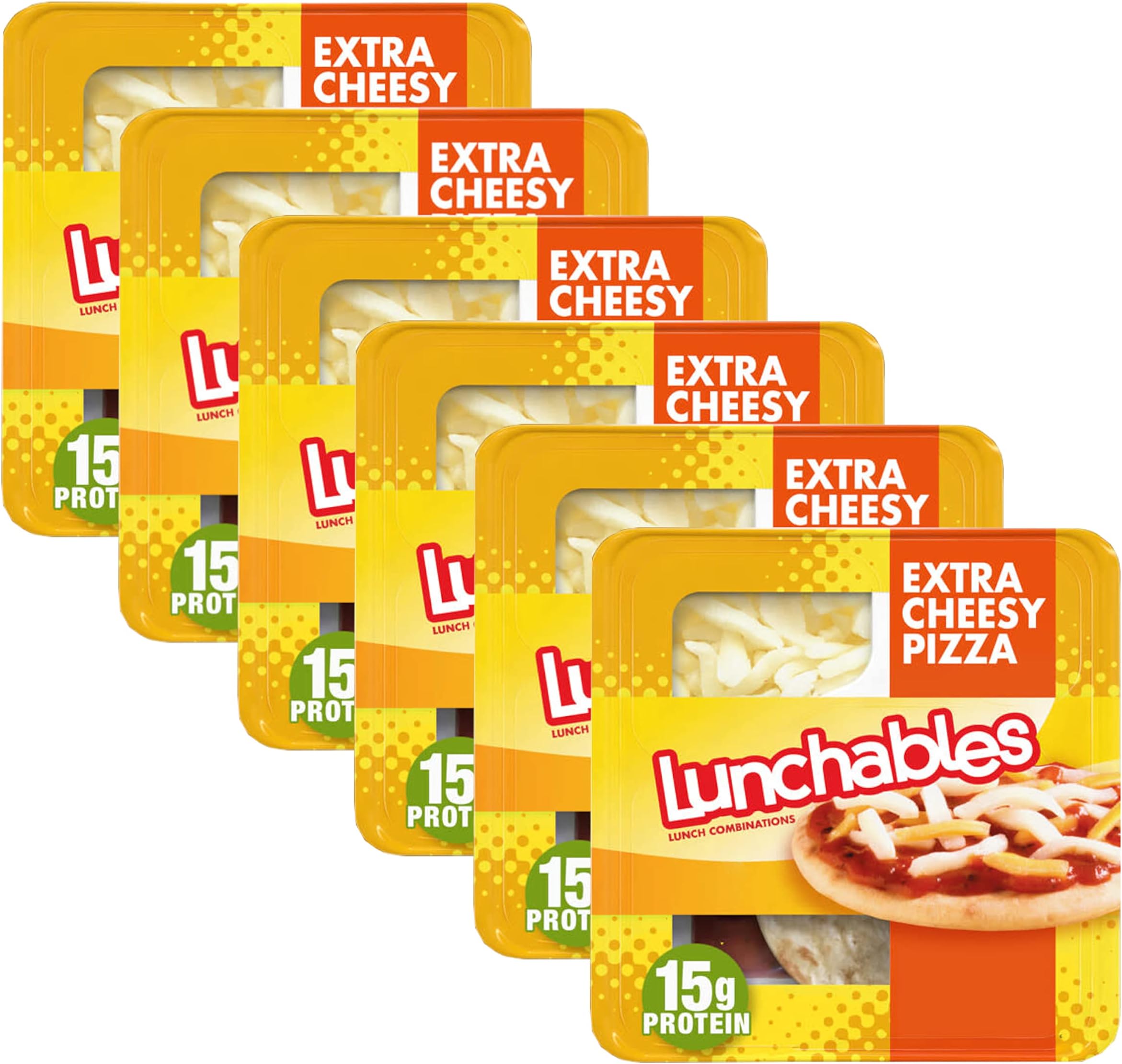 Lunchables Extra Cheesy Pizza Meal Kit with Capri Sun Pacific Cooler Drink & Airheads White Mystery Candy - 6 Pack (10.6 oz Each) - Ready Set Gourmet Donate a Meal Program