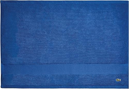 Miniatura 1 de Lacoste Heritage - Tapete para la ducha de algodón Supima, azul surf, 21 x 31 pulgadas