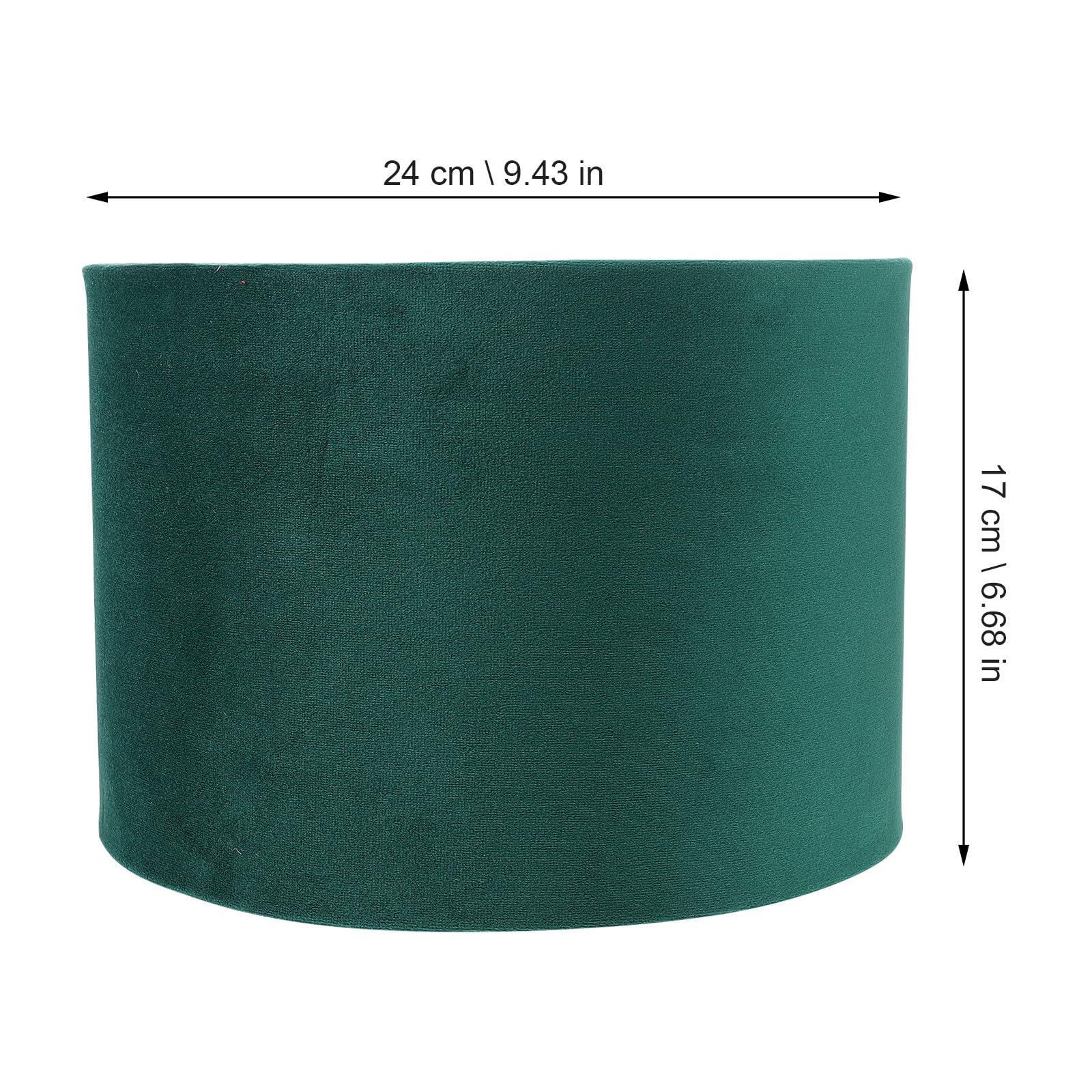 Paralume in Velluto Verde per Lampada da Tavolo Rivestimento Interno Dorato, Copertura Protettiva per Luce da Scrivania, Tessuto Decorativo per Illuminazione Diffusa in Casa