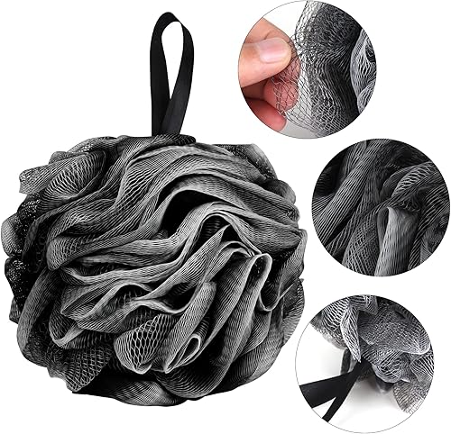 Miniatura 4 de Fu Store Paquete de 4 esponjas de baño de 1.76 oz (50 g), esponja de malla para baño para hombres y mujeres, 4 unidades de esponja de limpieza (1.76