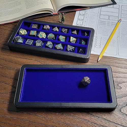Miniatura 5 de Forged Dice Co. Reliquary - Estuche grande dividido para dados con bandeja de dados para juegos de dados poliédricos, 21 cámaras forradas de