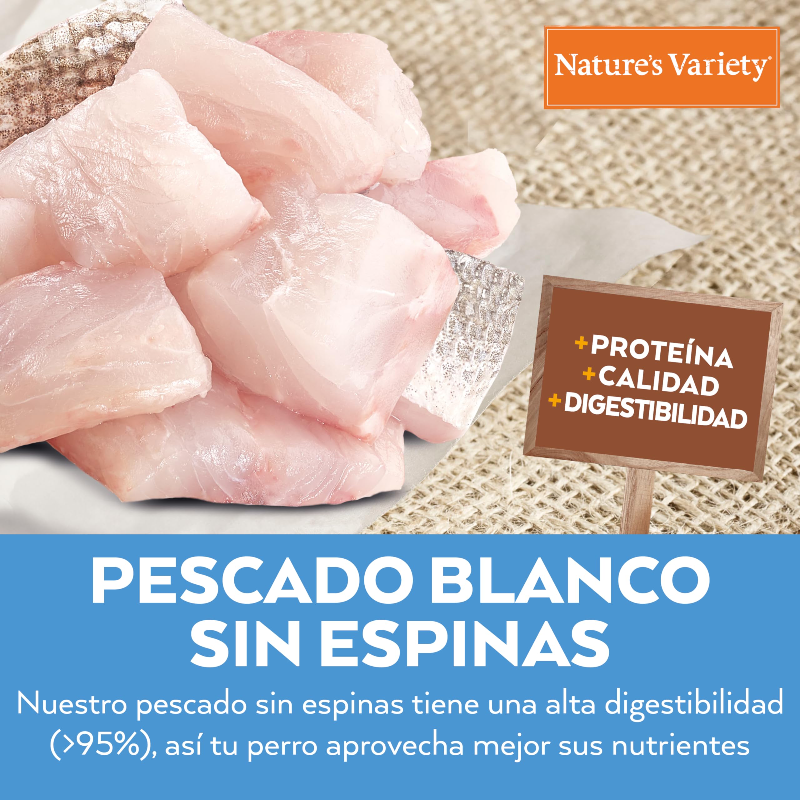 Nature's Variety Healthy Grains - Pienso para Perros Adultos Medianos y Grandes con Pescado Blanco, Arroz Integral, Avena y Guisantes - Bolsa de 12kg