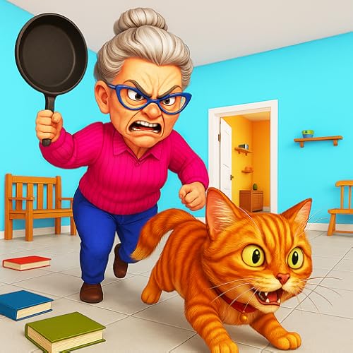 Naughty Bad Cat Prank Simulator & Chaos Kitty Vs Granny Hell Game