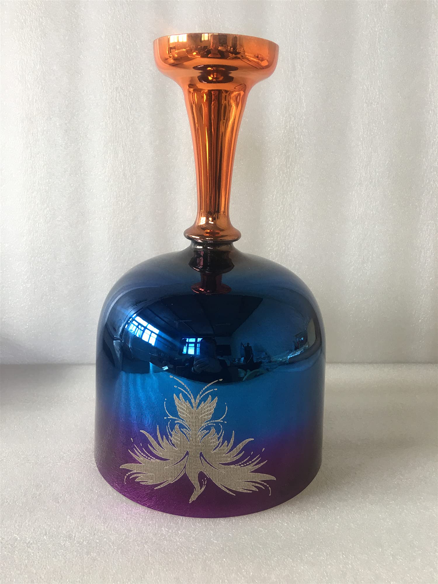 Kryształowy kielich śpiewający | Crystal Multicolor 7,5 cala 432 Hz G Note Phoenix Design: narzędzie do medytacji
