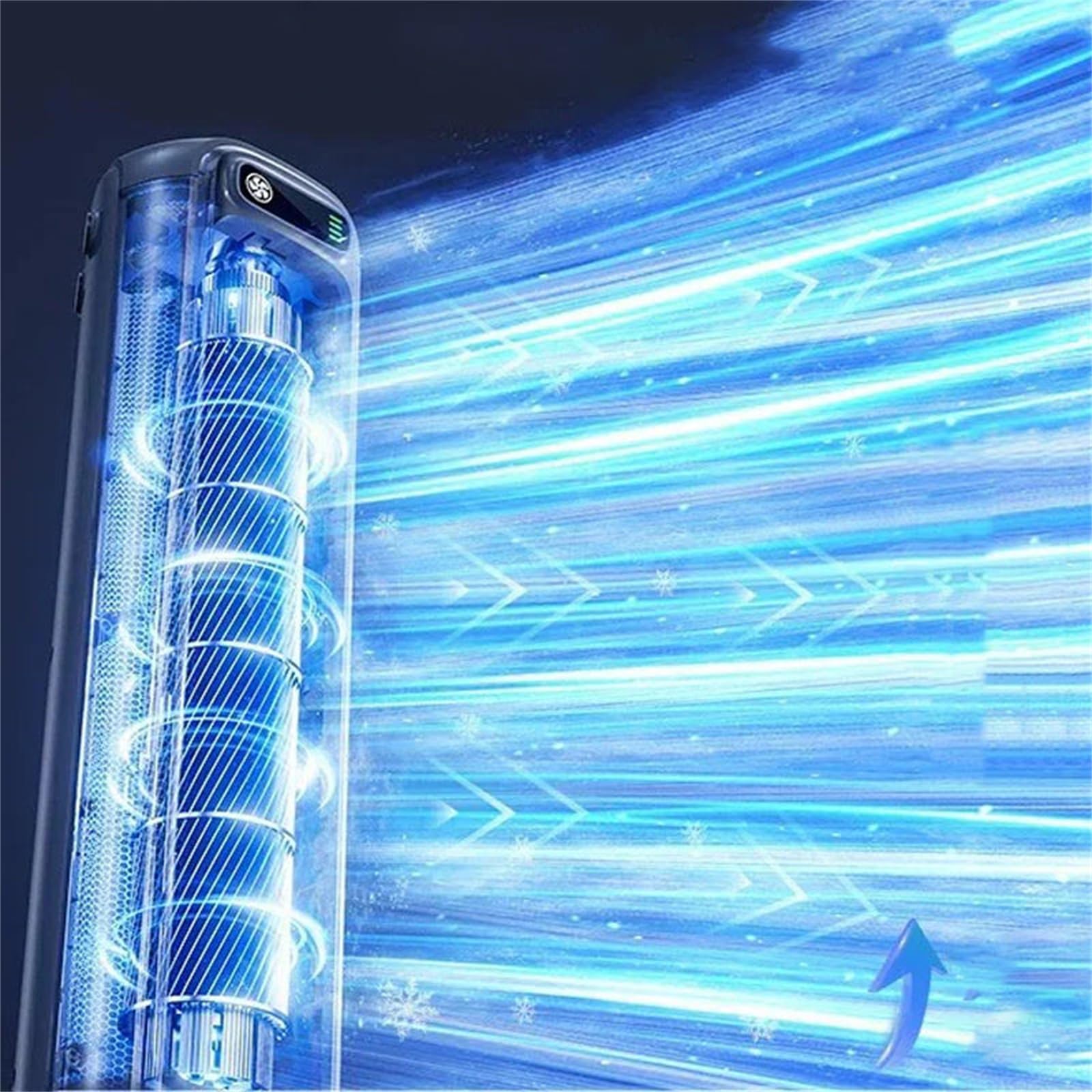 MEIION libiyi cooling ace 2.0 Tragbarer Luftkühler, 3 Geschwindigkeiten Leiser Wandventilator für Schlafzimmer und Büro, wiederaufladbar