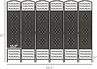 Vista 7 de HOMCOM Divisor de habitación de 6 paneles, pantalla de privacidad plegable, separador de habitación de 5.6 pies, divisor de pared de división Negro