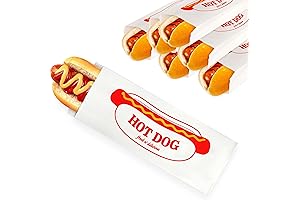 Paper Hot Dog Bags (100 Pack) - Leak Resistant Hot Dog Sleeves