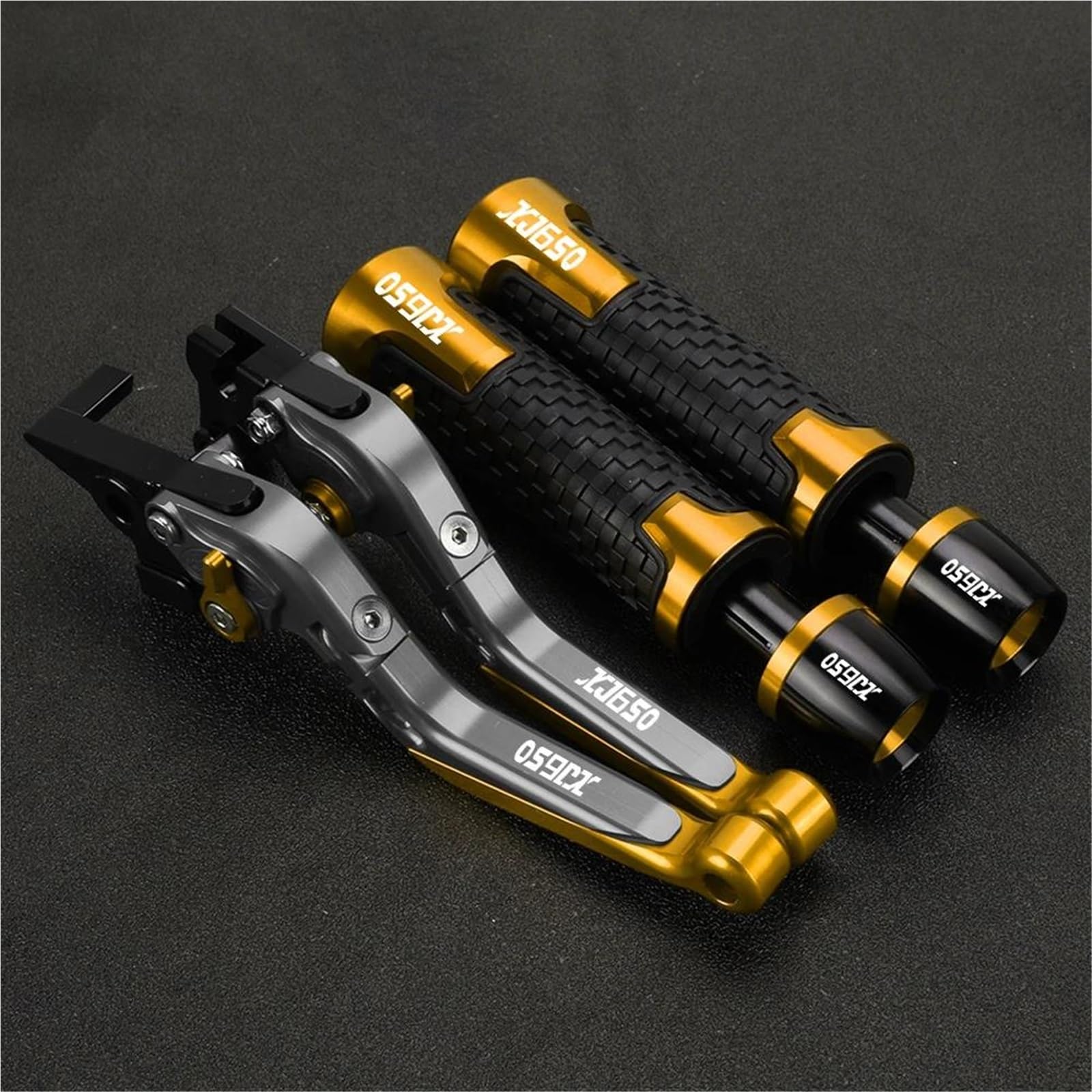 Gquikgw Yellow Replace Motorcycle Handle Bar Extendable Folding Brake Clutch Lever Handlebar For Y-Amaha For Turbo Xj650 1980-1985(Yellow)
