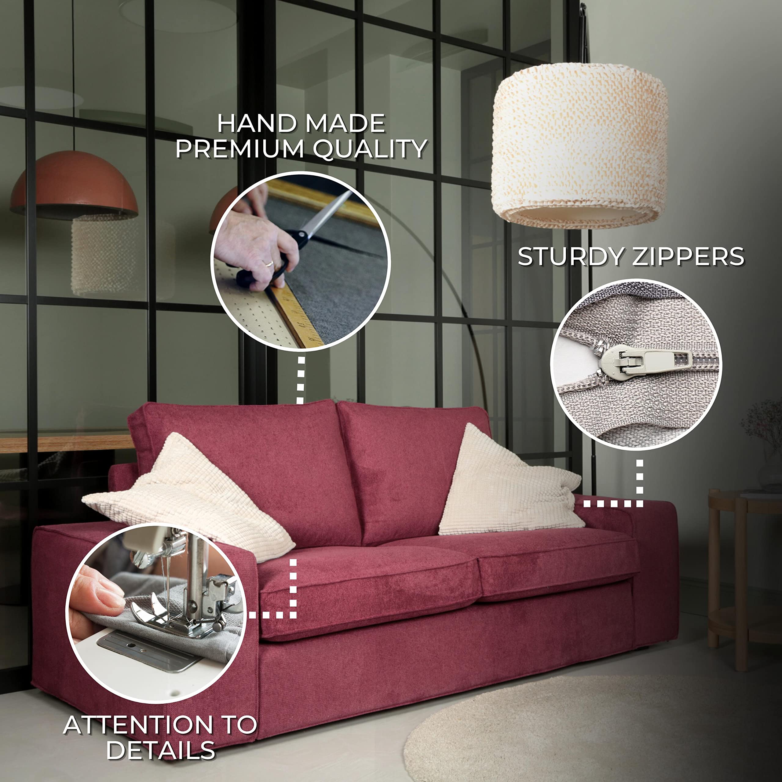 Amazon.com: comfortly | Cover for Kivik 2 Seat Sofa, Replacement