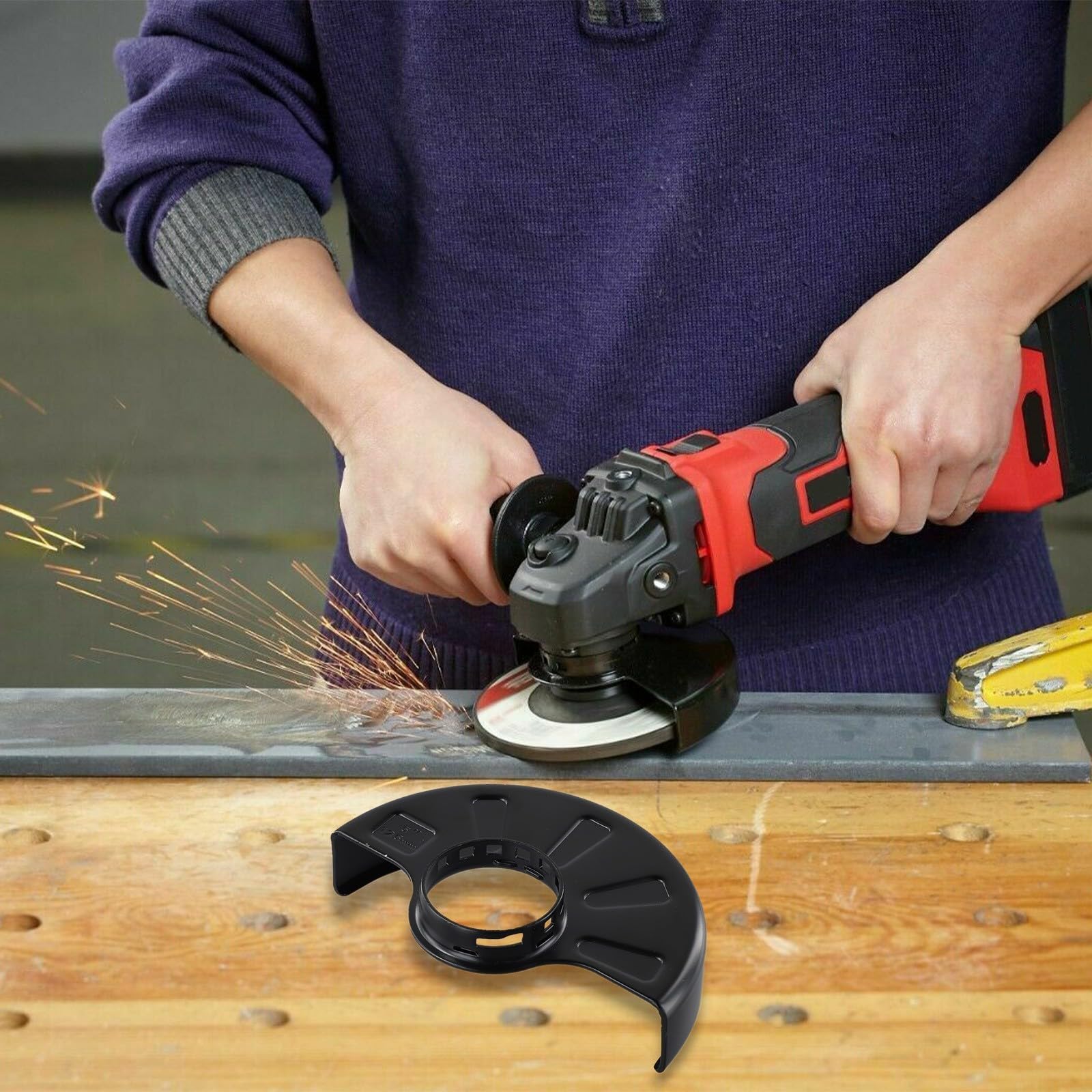 1 Pcs Angle Grinder Guard,Angle Grinder Guard N501323 for 18V DCG405 5Inch 125MM Angle Grinder Guard, Black - Image 2
