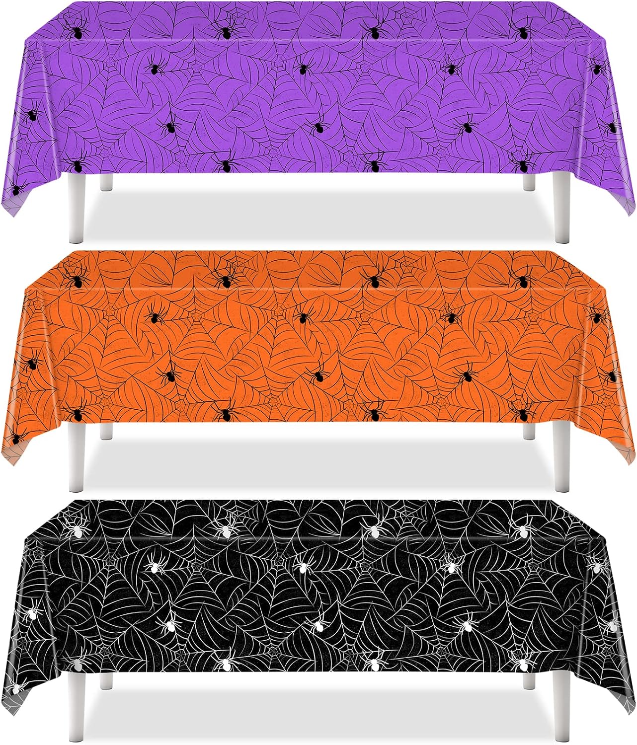3 Pack Halloween Tablecloth Rectangular Table Halloween Party Decorations