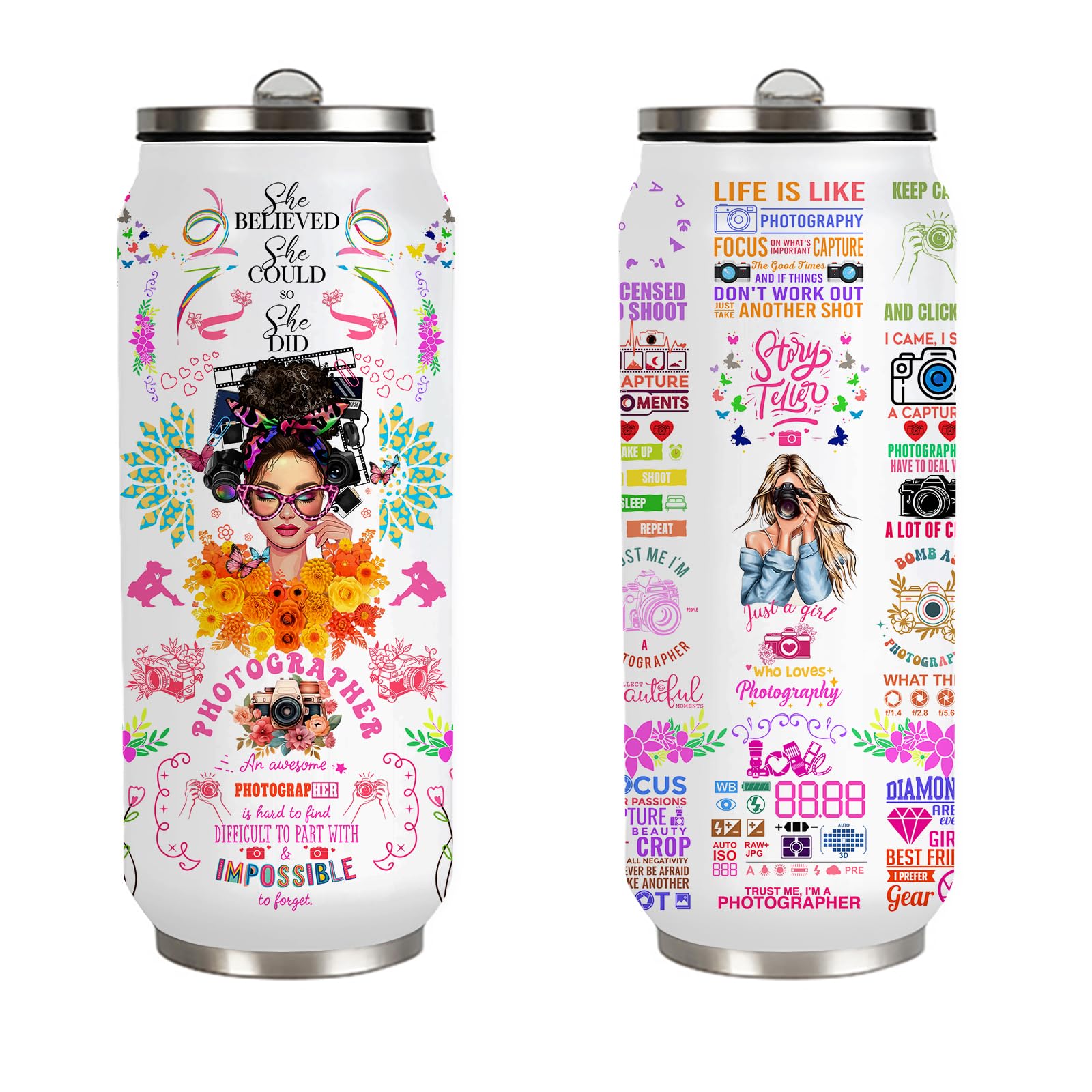 YOPIGOT Photographer Tumbler Gifts For Women Girls,Photography Mugs, Vintage Camera Lens Mug, Cool Gifts For Photographers, Photography Gifts For