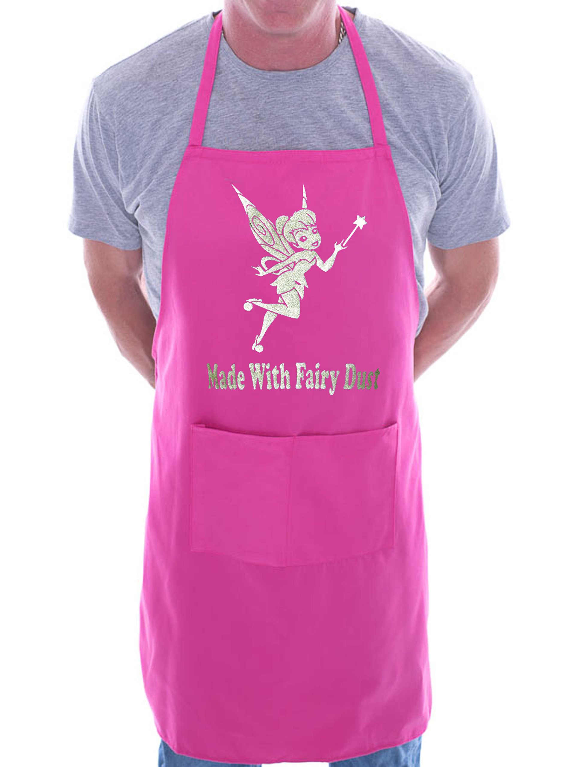 Print4U Made With Fairy Dust BBQ Cooking Funny Novelty Apron Pink