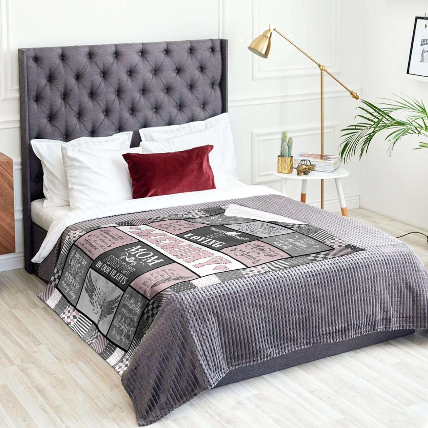 Memorial Gifts for Loss of Mom, Sympathy Gifts for Loss of Mother Blanket 60"x50", Bereavement Gift for Loss' of Mother, Mom Memorial Gift, Condolences/Remembrance Blanket - Image 4