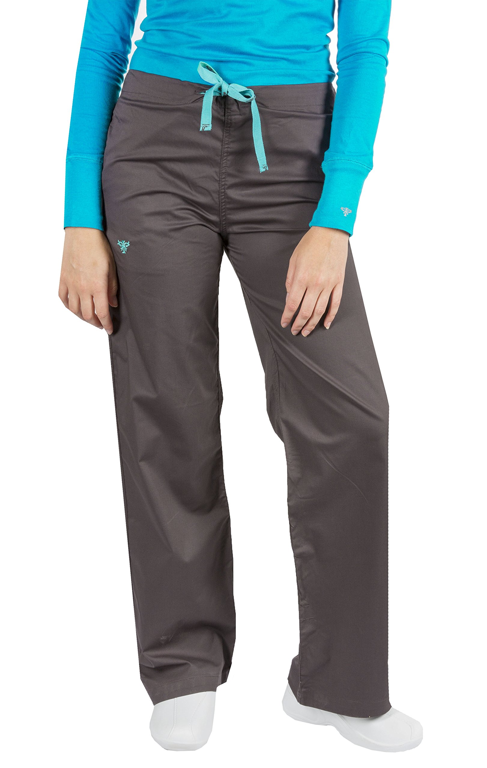 Med Couture Women's Signature Drawstring Straight Scrub Pant